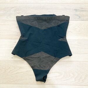 Honeylove Tan Bodysuit with Black Accents